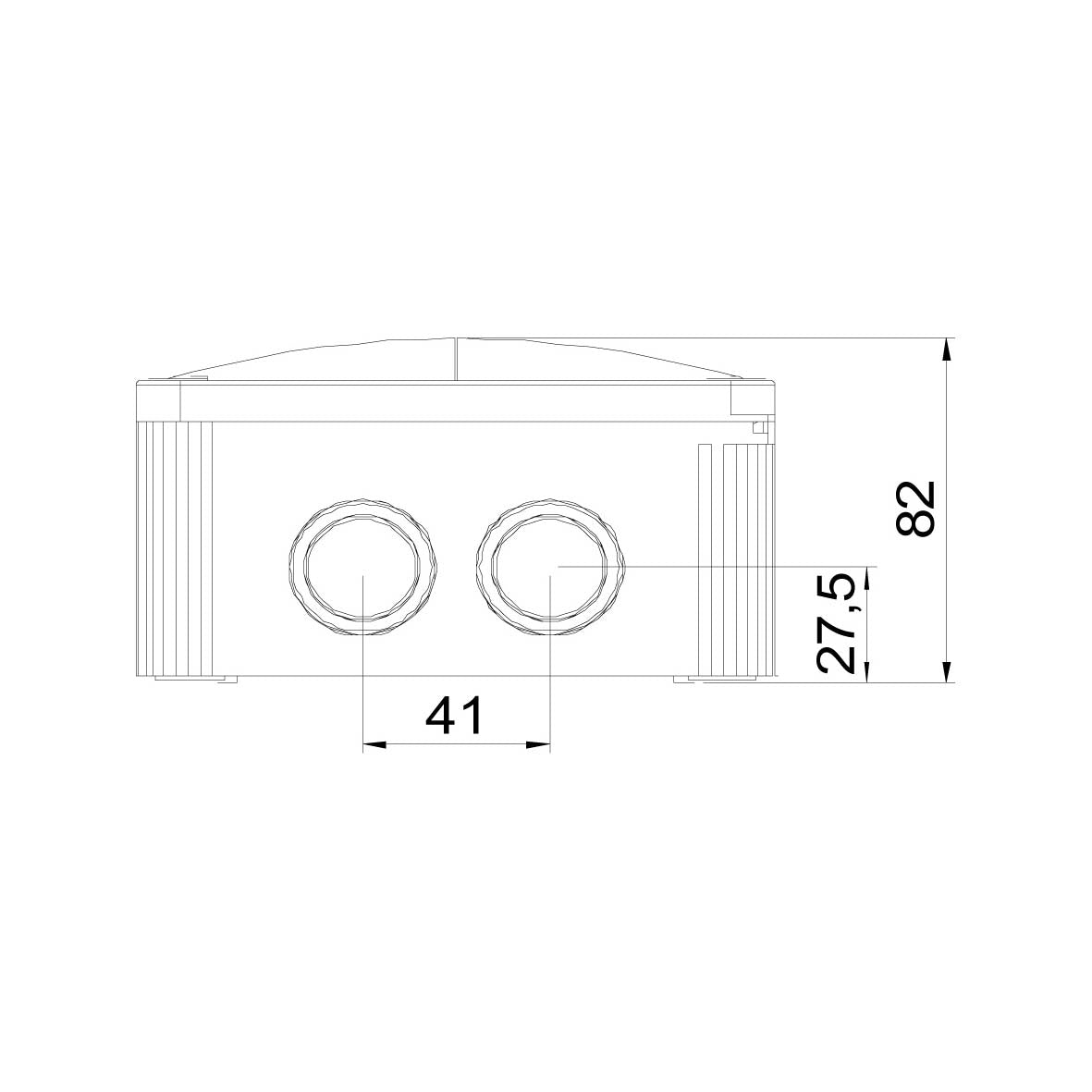 Kopplingsdosa 140x140x82 (vit) Rutab COMBI 1010/TOM/VIT Normprodukter Solproffset