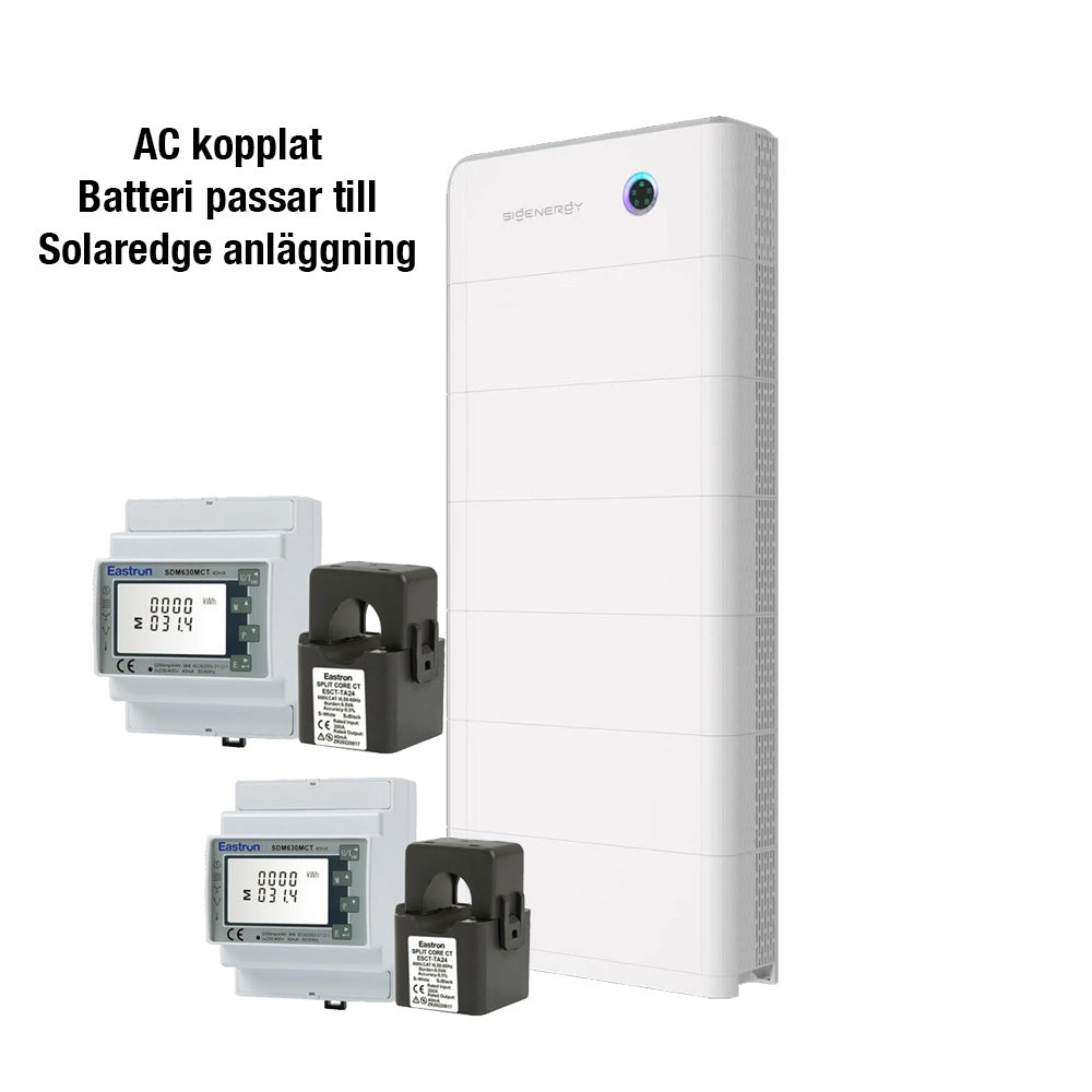 AC kopplat | Sigenergy solcellsbatteri | Retro fit till Solaredge | 10kw växelriktare Solcellsbatteri Sigenergy