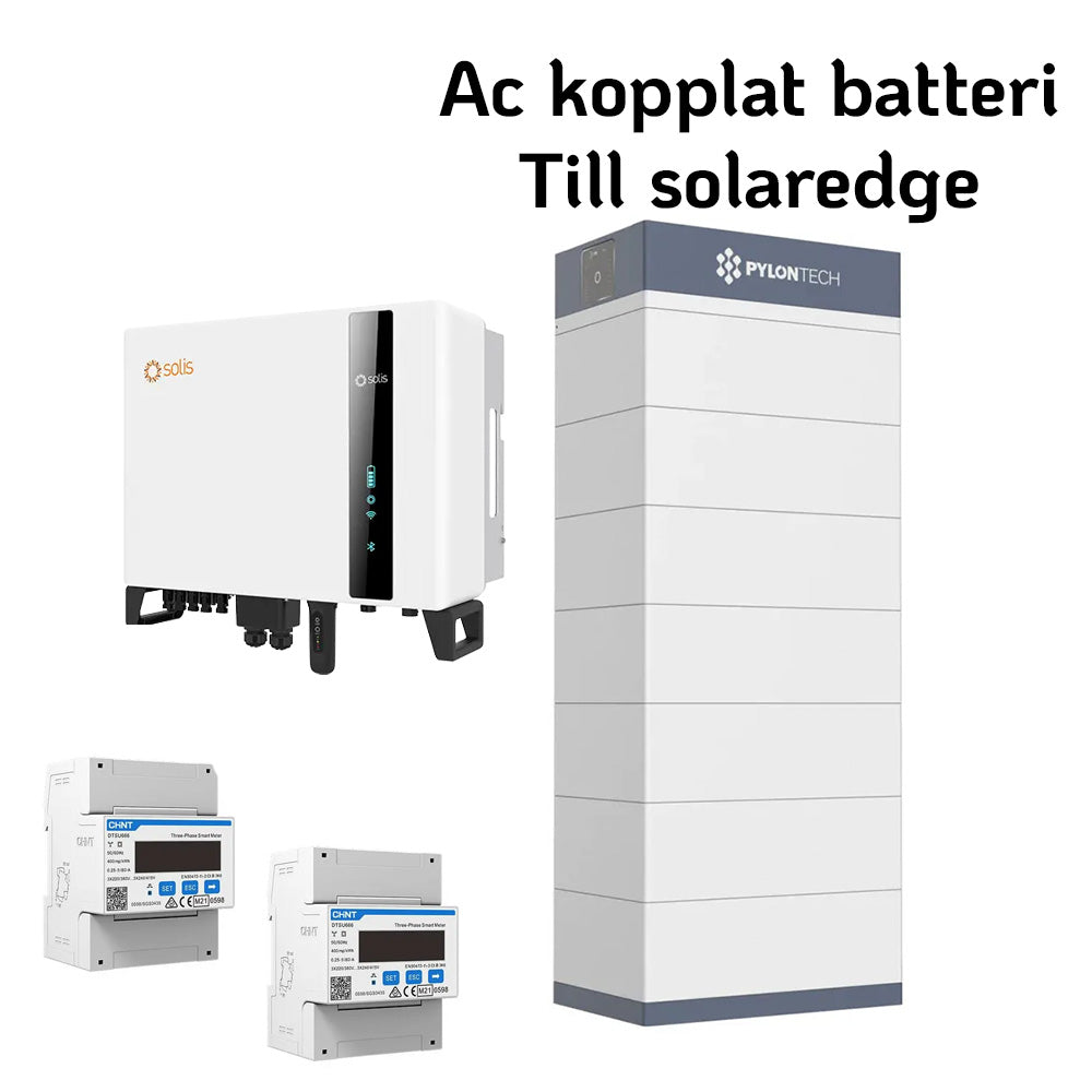 Solis S6 + Pylontech | Ac kopplat batteri till Solaredge Solcellsbatteri Pylontech