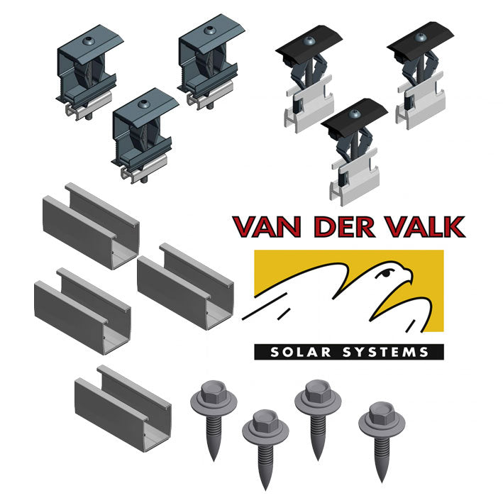 Montagematerial för tp20 plåttak - 30 paneler Van der valk (Landskap) Solproffset