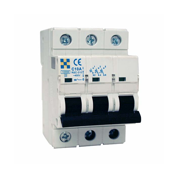 Automatsäkring 3-Polig 25 A Typ C Rutab RSC-325 Normprodukter Solproffset