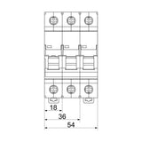 Automatsäkring 3-Polig 25 A Typ C Rutab RSC-325 Normprodukter Solproffset