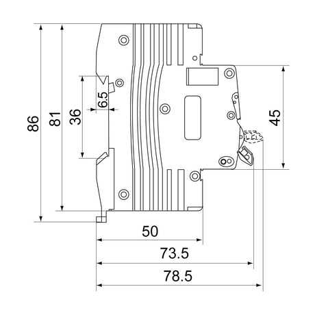 Automatsäkring 1-Polig 10A Typ C Rutab RSC-110 Normprodukter Solproffset