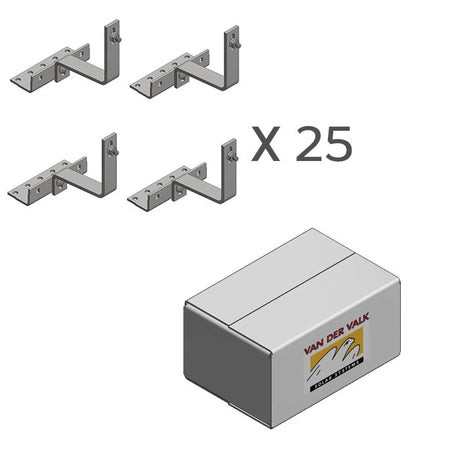 Hel låda - Van der Valk - 25 stycken Strongline Takkrok - Porträtt (747844) Montagematerial Van der Valk Solar Systems